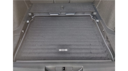 Peugeot 308 Hatch Boot Tray (2020–2024) – Reversible Waterproof Luggage Mat with Logo