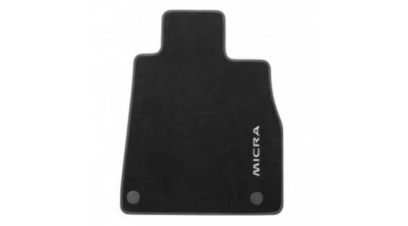Nissan Micra Velour Floor Mats (2017–Present, RHD) – Beige Edging with MICRA Logo

