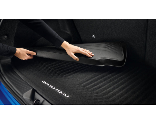Nissan Qashqai Reversible Boot Liner (2021–Present) – Rubber & Velour, Genuine Fit