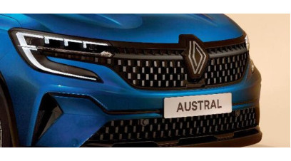 Renault AUSTRAL April 2023 onwards Satin metallic grey front upper grille inserts