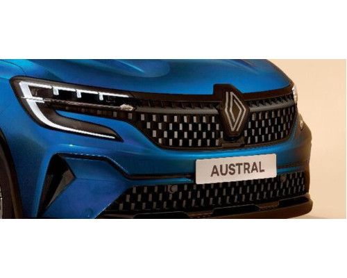 Renault AUSTRAL April 2023 onwards Satin metallic grey front upper grille inserts