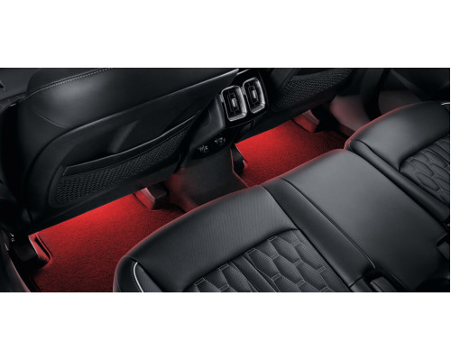 Kia Carens 2017-2019 LED footwell illumination, red, second row