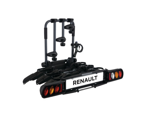 Renault CLIO January 2013-September 2019 3-bike platform bicycle rack on 13-pin towbar 