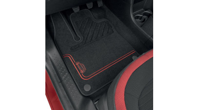 Renault TWINGO September 2014-June 2019 RED TRIM PREMIUM TEXTILE CARPET 