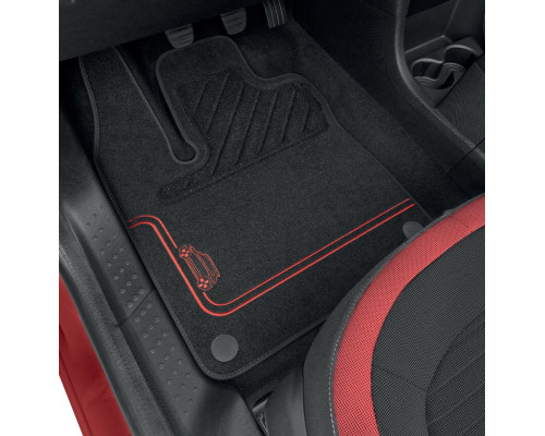 Renault TWINGO September 2014-June 2019 RED TRIM PREMIUM TEXTILE CARPET 