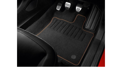 Renault CAPTUR March 2020-September 2023 Premium textile floor mat - Orange custom pack 