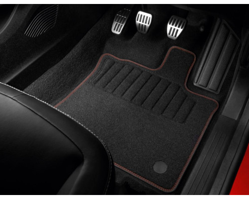 Renault CAPTUR March 2020-September 2023 Premium textile floor mat - Red custom pack 