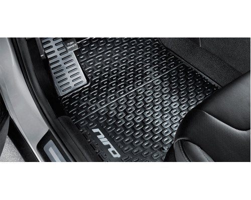 Kia Niro 2017-2019 All weather mats, with grey accent, RHD