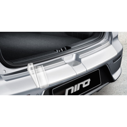 Rear bumper protection foil, transparent