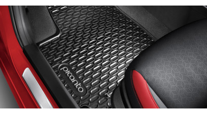 Kia Picanto 2022 onwards All weather mats, with grey accent, RHD