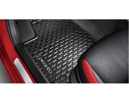 Kia Picanto 2022 onwards All weather mats, with grey accent, RHD