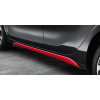 Side skirts, vibrant red