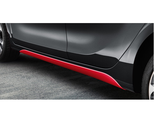 Kia Picanto 2022 onwards Side skirts, vibrant red