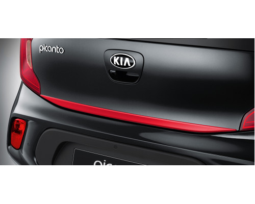 Kia Picanto 2021 onwards Tailgate trim line, vibrant red