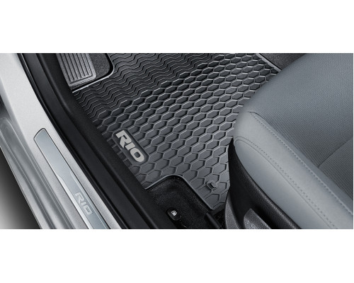 Kia Rio 2021-2023 All weather mats, with grey accent, RHD