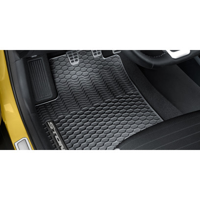 All weather mats, with grey accent, RHD