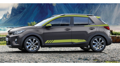 Kia Stonic 2018-2020 Body decals, dynamic blade, electric green