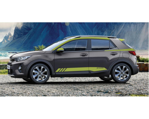 Kia Stonic 2021 onwards Body decals, dynamic blade, electric green