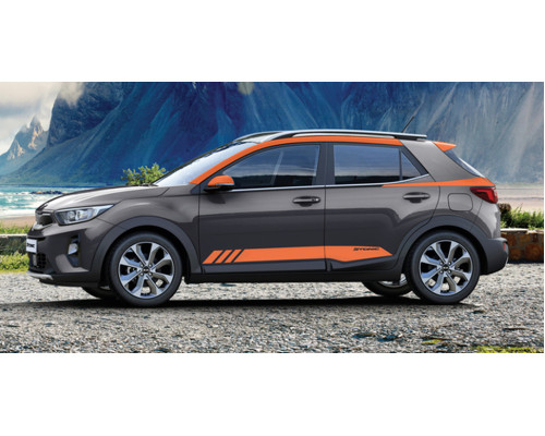 Kia Stonic 2018-2020 Body decals, dynamic blade, tan orange