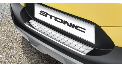 Kia Stonic 2018-2020 Rear bumper protector, chrome optic