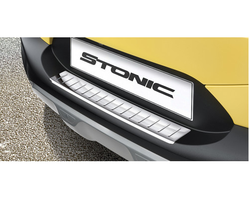 Kia Stonic 2018-2020 Rear bumper protector, chrome optic