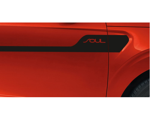 Kia e-Soul 2022 onwards Decals, razor, black metallic