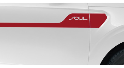 Kia e-Soul 2019 onwards Decals, razor, chili red