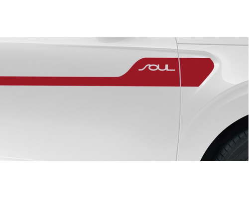 Kia e-Soul 2019 onwards Decals, razor, chili red