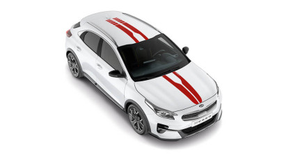 Kia XCeed 2023 onwards Decals, racing stripes, glossy red