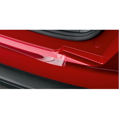 Rear bumper protection foil, transparent